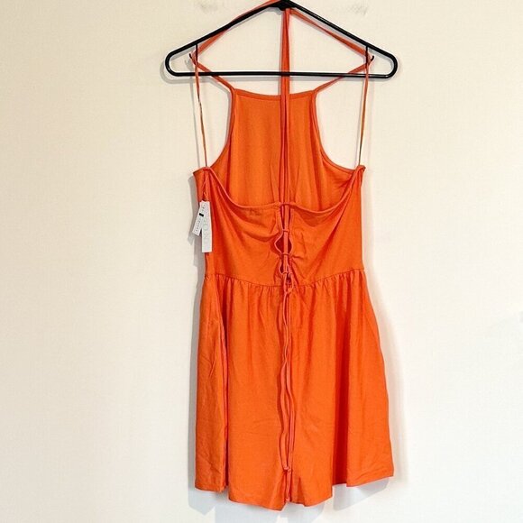NWT Abound High Neck Orange Romper - Size: Medium - Picture 7 of 7